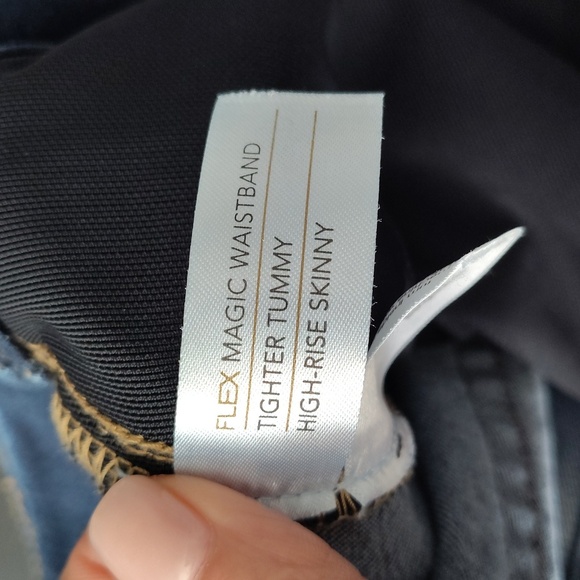 Lane Bryant Denim Jeans Size 16 Cropped Flex Magic Waist Band Tight Tummy - Picture 5 of 6